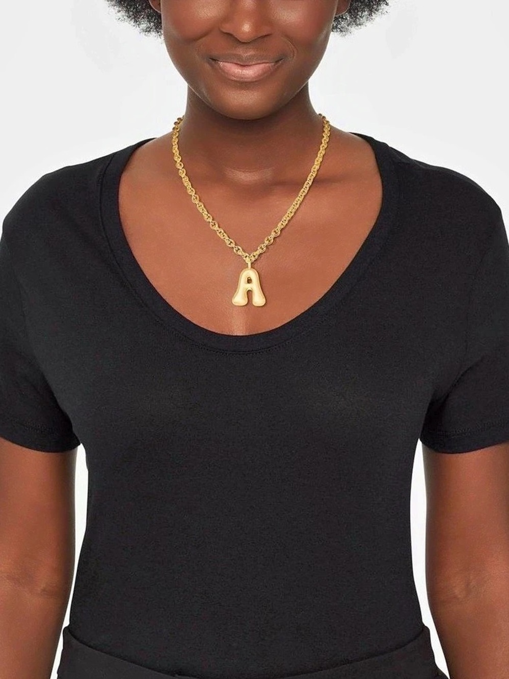 Sugarfix by BaubleBar Gold Bubble Initial Necklace - Letter A NWT